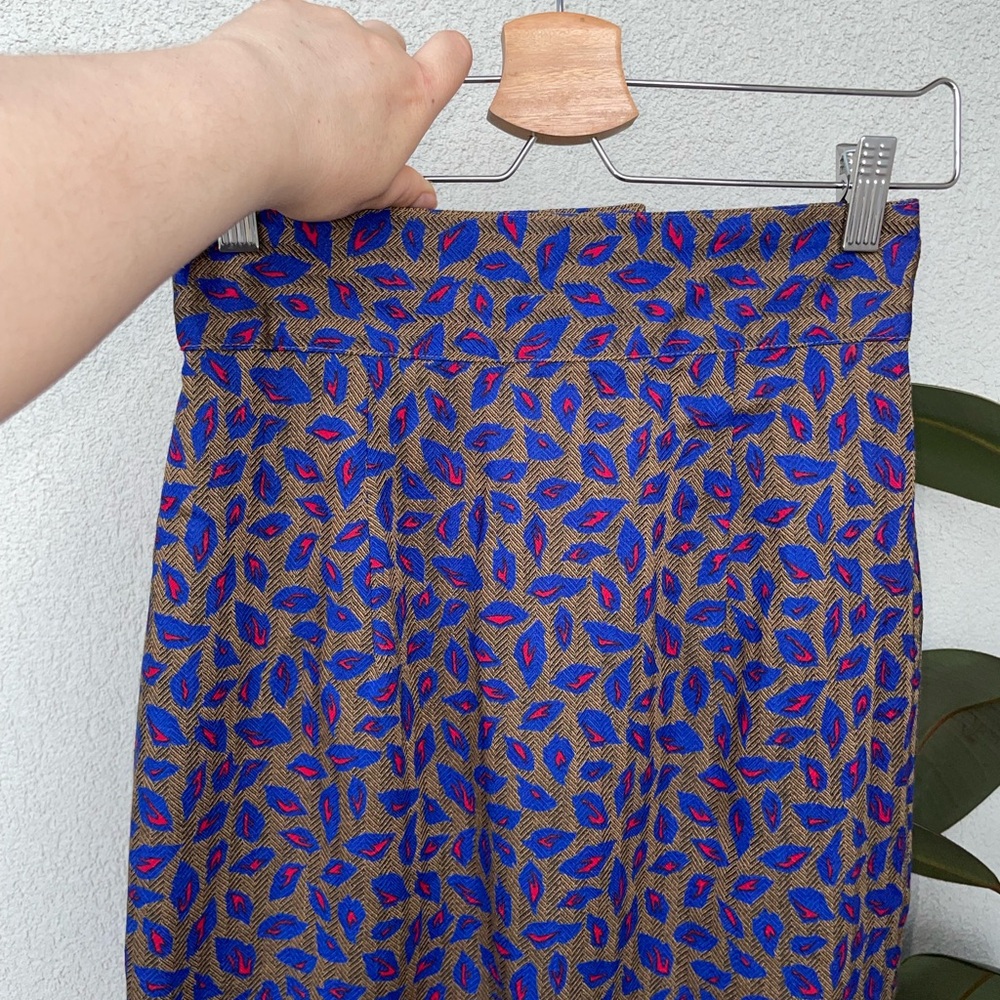 Wool Pencil Midi Skirt Lined Vintage Style